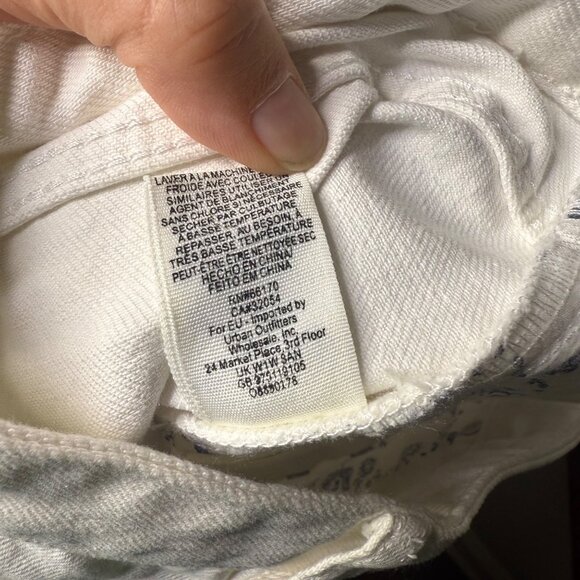 Free People High Rise Straight Flare Jeans Size 24 White 100% Cotton Frayed New - Picture 8 of 10